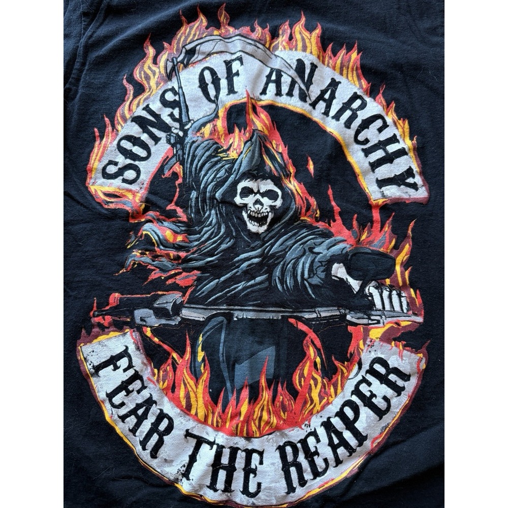Sons of Anarchy Road Gear "Fear The Reaper" T-Shirt Black Men's Size Small - Picture 2 of 4
